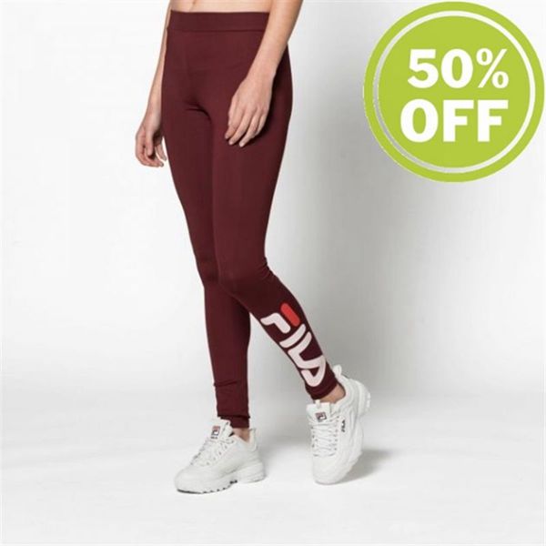 Legging Fila Mulher Marrom Vermelhas - Fila Flex 2.0 Tight Tawny Port Portugal Lojas,LFRG-27031